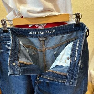 American Eagle Outfitters Blue High-Waisted Jean Shorts